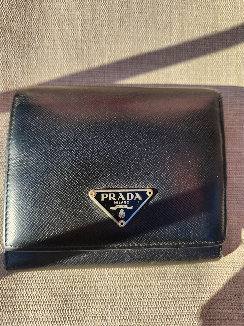 Prada Milano Black Leather Men's Wallet
